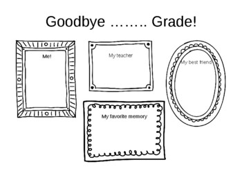 Preview of End of school year memory card for elementary (editable & fillable resource)