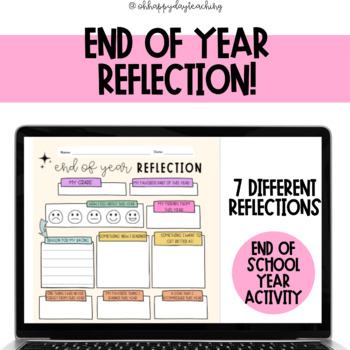Preview of End of School Year Reflection | Modern Reflection