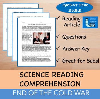 Preview of End of the Cold War - Reading Comprehension Passage & Questions