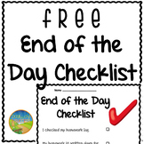 End of the Day Checklist - Free