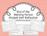 End of the Marking Period Student Reflection