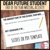 End of the School Year Letter Activity Dear Future Student