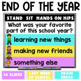 End of the School Year Question Slides Morning Meeting Bra