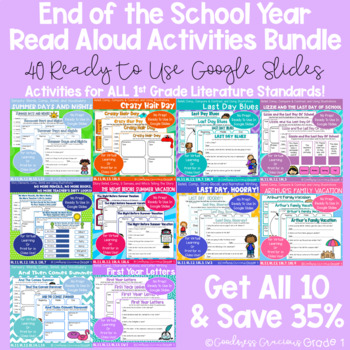 Preview of End of the School Year Read Aloud Activities Bundle All 1st Grade Lit. Standards