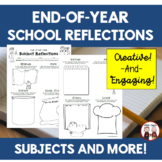 End of School Year Subject Reflections Activity