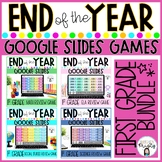 End of the Year 1st Grade Review Games BUNDLE for GOOGLE SLIDES