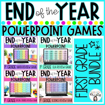 Preview of End of the Year 1st Grade Review Games BUNDLE for POWERPOINT