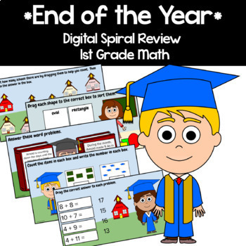 Preview of End of the Year 1st Grade Subtraction Google Slides | Math Facts Fluency