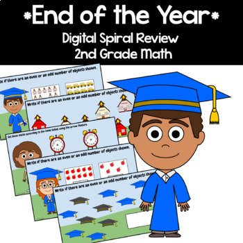 Preview of End of the Year 2nd Grade Addition Subtraction Google Slides Math Facts Fluency