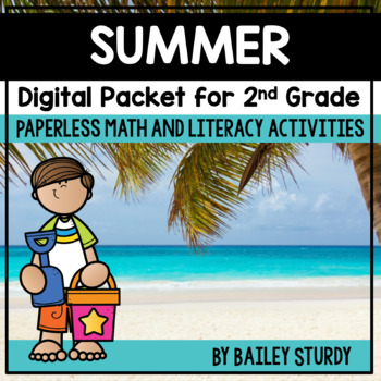 Preview of 2nd Grade Summer Math and Literacy Digital Packet