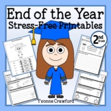 End of the Year 2nd Grade NO PREP Printables | Math & Lite