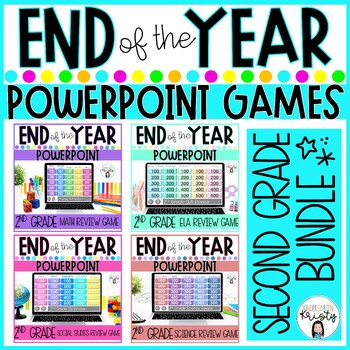 Preview of End of the Year 2nd Grade Review Games BUNDLE for POWERPOINT