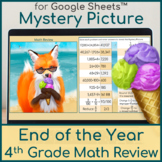 End of the Year 4th Grade Math Review | Mystery Picture | Fox