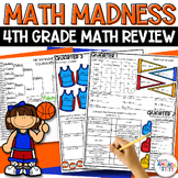 End of the Year 4th Grade Math Review Packet - Test Prep -