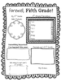 End of Year Memory Page -- Fifth Grade