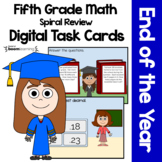 End of the Year 5th Grade Digital Task Cards Boom Cards™ |