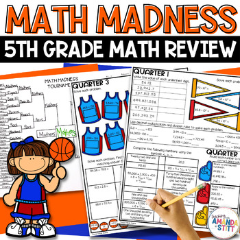 Preview of End of the Year 5th Grade Math Review Project & State Test Prep Activities