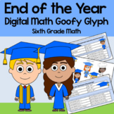 End of the Year 6th Grade Math Goofy Glyph Google Slides |
