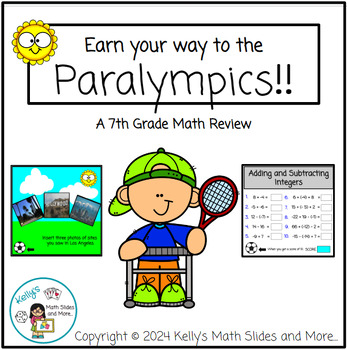 Preview of End of the Year-7th Grade Math Review Project (PBL) Summer Paralympics Activity