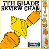 7th Grade Review Summer Beach Paper Chain Equations Percen