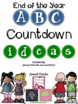 Preview of End of the Year ABC Countdown IDEAS~Freebie!