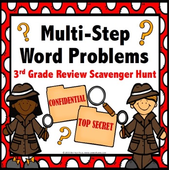Preview of Two Step Multi-Step Word Problems Add Subtract Multiply & Divide 3rd Grade Math