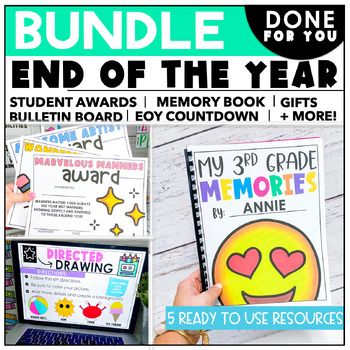 Preview of End of the Year Activities BUNDLE, Student Awards, Memory Book, Countdown, Games