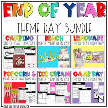 Preview of End of Year Theme Day BUNDLE