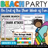 Preview of End of the Year Activities Beach Day Themed Math ELA Writing Science & Memories