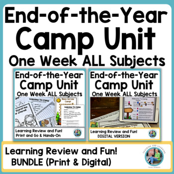 Preview of Camping End of the Year for End of School Activities End of the Year Camp Bundle