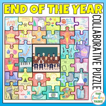 Preview of End of the Year Activities Collaborative Puzzle | End of the Year Memory Book