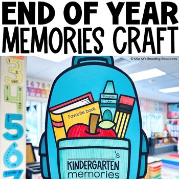 Preview of End of the Year Activities End of Year Memories Backpack Craft Bulletin Board