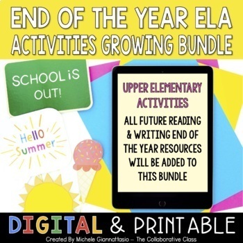 Preview of End of the Year Activities Growing Bundle | Escape Rooms + Awards + Reflections