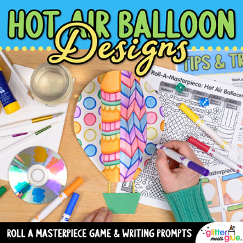 Preview of End of the Year Activities: Hot Air Balloon Art Project, Template, Art Sub Plan