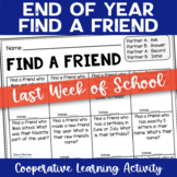 End of the Year Activities - Last Week of School Find a Friend