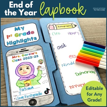 End of the Year Memory Book Backpack Craft and Writing Activities Bulletin  Board – Schoolgirl Style