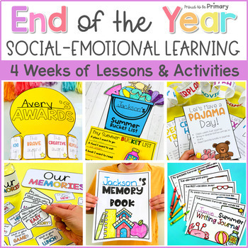 Preview of End of the Year Memory Book, Bulletin Board Social Emotional Learning Activities