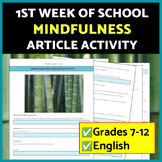 End of the Year Activities: Mindfulness Article- Mental He