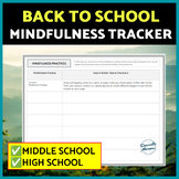 End of the Year Activities Mindfulness Practice Tracker No