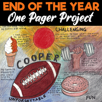 Preview of End of the Year / Reflection One Pager Project — End of Year Activity
