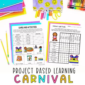 Preview of PBL Math Project | Design A Carnival | Real World Math Application