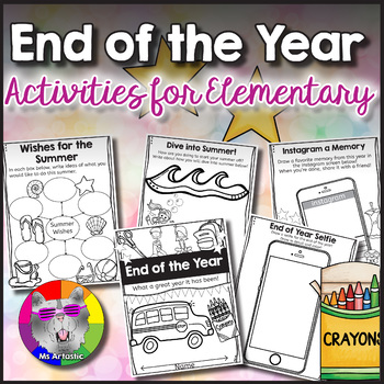 Preview of End of the Year Activities, Reflections, Memories & Worksheets Elementary School