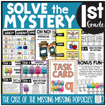 Preview of End of the Year Activities Solve the Mystery ELA Task Card Missing Popsicles