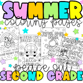 End of the Year Activities - Summer Coloring Pages for 2nd Grade