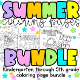 End of the Year Activities - Summer Coloring Pages for the