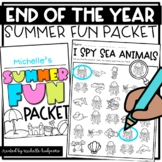 End of the Year Activities Summer Fun No Prep Packet Worksheets