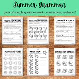 End of the Year Activities | Summer Grammar Review