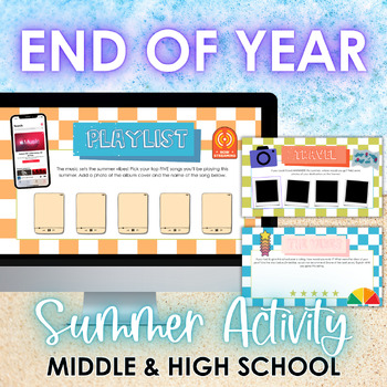 Preview of End of the Year Activities | Summer Sate of Mind | Fun for Middle & High School