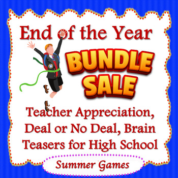Preview of End of the Year Activities: Teacher Appreciation & Summer Games! 20% Off!!!
