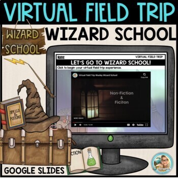 Preview of End of the Year Activities WIZARD Theme Virtual Field Trip - Google Slides